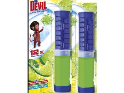 Dr. DEVIL 3in1 WC POINT BLOCK 2x75 ml LIMO fresh