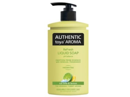 AUTHENTIC toya AROMA tekuté mýdlo ice lime & lemon 400ml