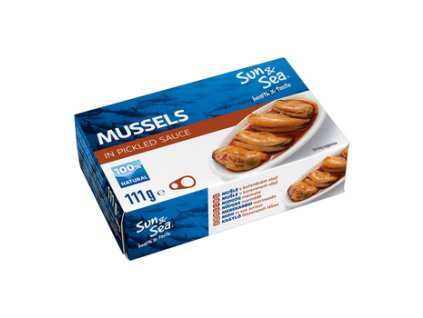 Mušle v kořeněném oleji 111g SUN&SEA