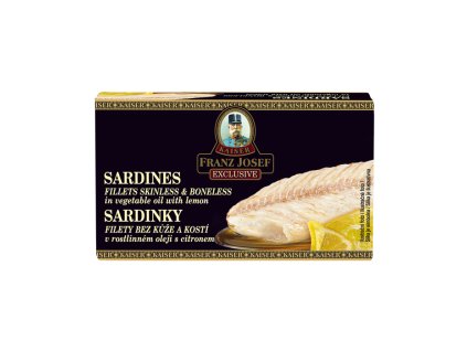 Sardinky filety v rostlinném oleji s citronem 90g