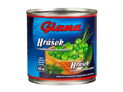 Hrášek sterilovaný ve sladkoslaném nálevu 425ml