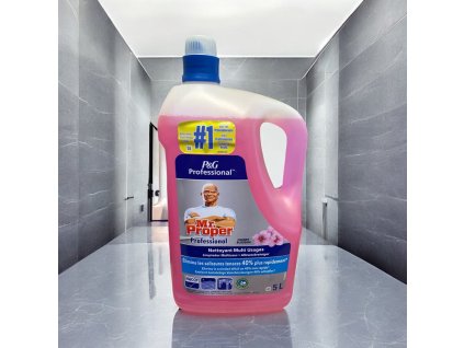 Mr. Proper Professional univerzální čistič, 5 l, třešňový květ, odstraňuje odolné nečistoty o 40 % rychleji