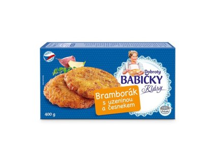 Bramborák s uzeninou a česnekem 50 g Dobroty babičky Kláry 400 g