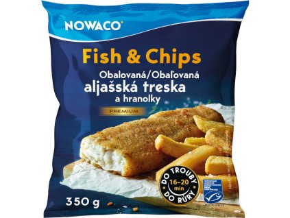 Fish & Chips MSC Nowaco – obal. aljašská treska a hranolky 350 g