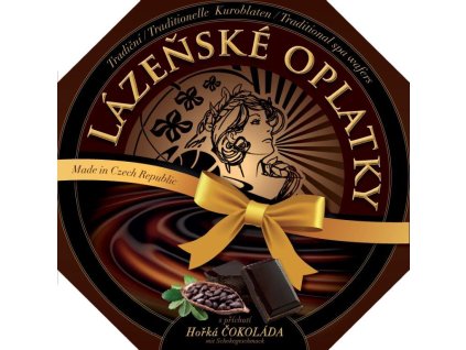 Lázeňské oplatky Hořká čokoláda natírané 175g