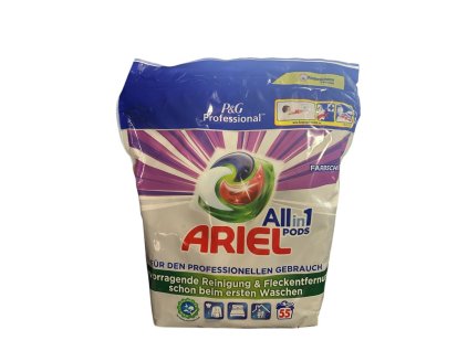 Ariel Pods Professional All in 1 Color kapsle pro barevné praní 55 ks