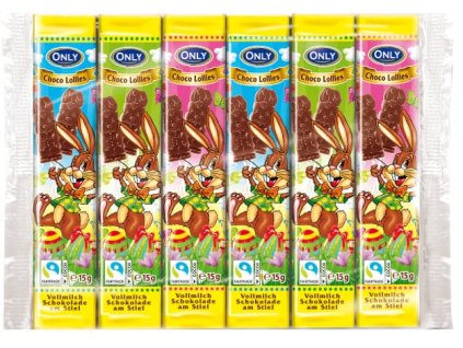 Velikonoční lízátka z plnotučné čokolády na špejli 6x15g