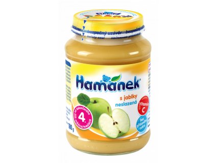 HAMÁNEK kojenecká výživa s jablky bez přidaného cukru 180g