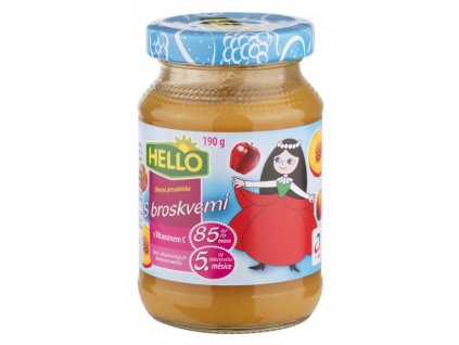 HELLO přesnídávka s broskvemi 190g