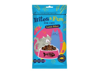 Akinu BITES & FUN Jehněčí kousky pamlsek pro kočky 60g