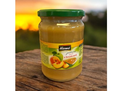 Jablečné pyré s broskemi 550 g