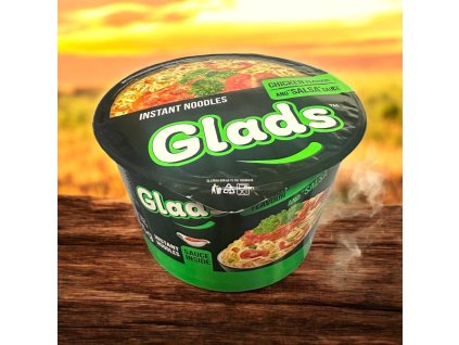 Glads instantní nudle s kuřecí příchutí a Salsa omáčkou 85g