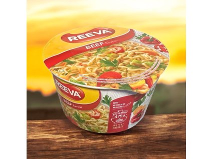 Reeva instantní nudle Hovězí příchuť miska 75g