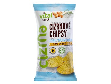 Vital snack Cizrnové chipsy Jogurt a bylinky 65g