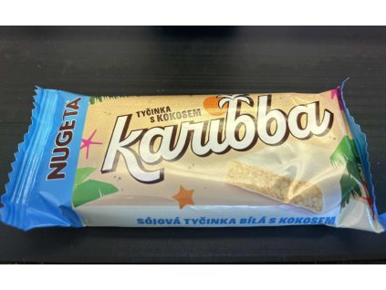 NUGETA Karibba sojová tyčinka bílá s kokosem 80g