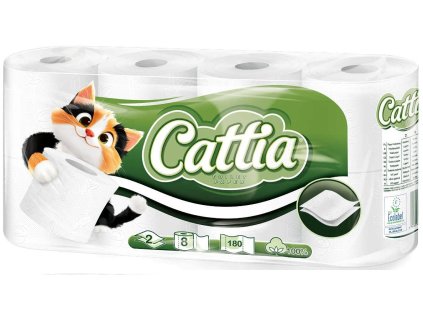 Cattia 2 vrstvý toaletní papír 8 ks balení 18 metrů návin