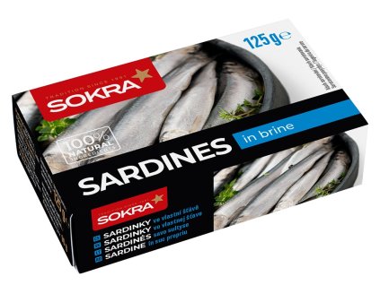 Sardinky ve vlastní štávě 125g SOKRA