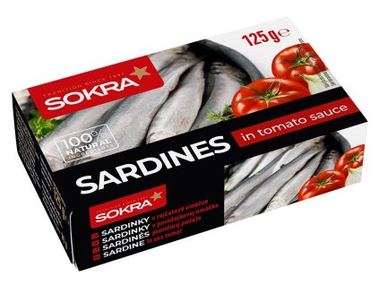 Sardinky v rajčatové omáčce 125g SOKRA