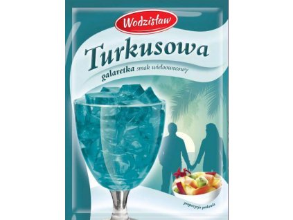 Galaretka  s příchutí multi-ovoce TYRKYSOVÁ 75g