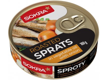 Smažené šproty v rostlinném oleji s cibulí 160g
