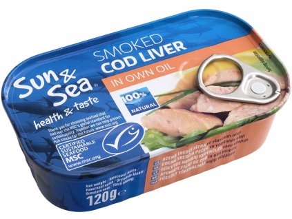 Uzená tresčí játra ve vlastním oleji 120g