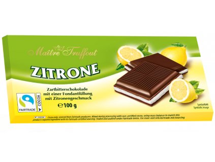 Hořká čokoláda s citronovým krémem 100g
