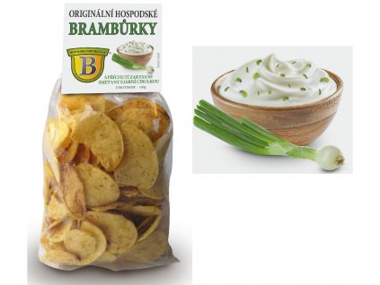 Originální hospodské s příchutí zakysané smetany s jarní cibulkou