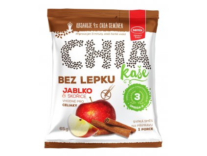 CHIA KAŠE JABLKO A SKOŘICE BEZ LEPKU 65 G