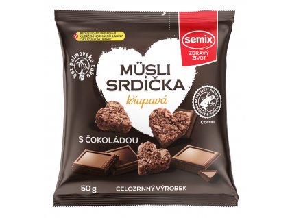 MÜSLI SRDÍČKA S ČOKOLÁDOU 50 G