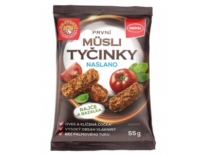 MÜSLI TYČINKY NASLANO RAJČE A BAZALKA 55 G