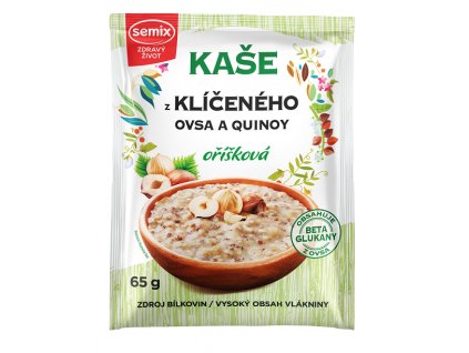 KAŠE Z KLÍČENÉHO OVSA A QUINOY OŘÍŠKOVÁ BEZ LEPKU 65 G