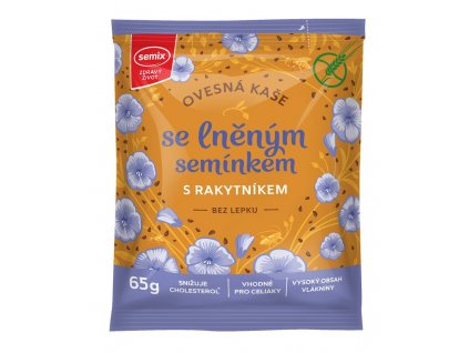 OVESNÁ KAŠE S RAKYTNÍKEM A LNĚNÝM SEMÍNKEM BEZ LEPKU 65 G
