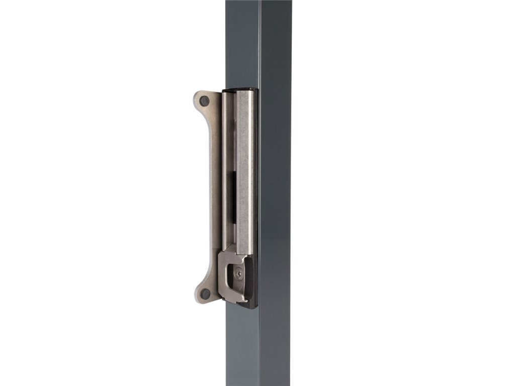 LOCINOX® SFKB dorazová lišta pre zadlabávacie zámky FORTYLOCK, FIFTYLOCK, SIXTYLOCK, zvýšená bezpečnosť, pre profil 40x40 - 60x60 mm, materiál: nerezová oceľ (locinox farba alum)