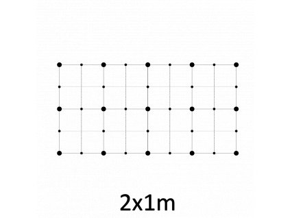Montážní sada pro zelenou stěnu - nerez, rozmer 2x1m. Set obsahuje: EB1-GW01 (15ks); PVC-LA4 (28ks); EB2-LA4 (25m); EB1-GW04 (22ks)