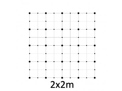 Montážní sada pro zelenou stěnu - nerez, rozmer 2x2m. Set obsahuje: EB1-GW01 (25ks); PVC-LA4 (36ks); EB2-LA4 (45m); EB1-GW04 (40ks)