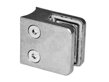 ZAMAK svorka skla na trubku ø 42,4 mm (45x45x27 mm) materiál: slitina AL / ZN, bez povrchové úpravy (možnost lakování), balení neobsahuje gumičky na sklo