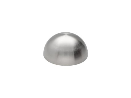 Ukončení madla - půlkulaté, na dřevěné madlo ø 42,4mm, broušená nerez K320/AISI304