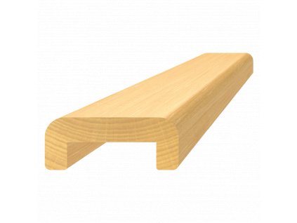 Dřevěný profil (48x19mm / L: 3000mm), materiál: buk, broušený povrch bez nátěru, balení: PVC fólie