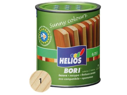 DOPRODEJ: HELIOS BORI laková lazura (bezbarvá) (750ml), použití: ochrana dřeva v interiéru a exteriéru