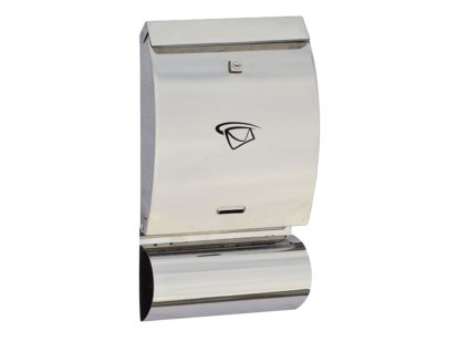 Poštovní schránka (250x470x65 mm), max. formát listu: C4, leštěná nerez / AISI430