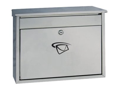 Poštovní schránka (400x340x100 mm), max. formát listu: C4, leštěná nerez / AISI430