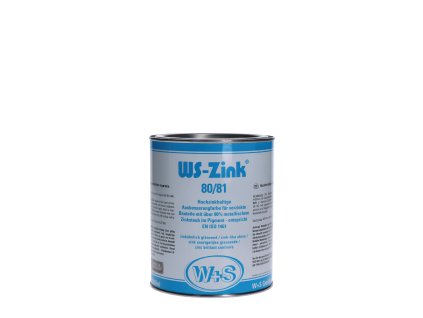Zinková barva WS-Zink® 80/81 s obsahem zinku 90%, 1 kg. Na opravy svárů, na žárově pozinkovaných konstrukcích; vzhledově sladěné s čerstvým pozinkováním, odolný do 300°C, základní nátěr pro následné lakování, vodivá ochranná vrstva na bodování