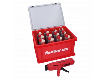 Praktický montážní box Fischer HWK obsahující 12 x chemickou maltu Fischer FIS V Plus 360 + pistole gratis