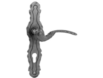 Klika + štítek 260 x 57 x 3 mm, rozteč 90 mm, bez povrchové úpravy