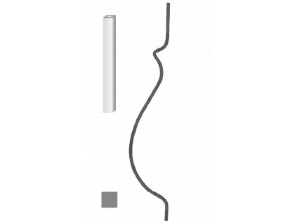 Kovaná výplň zábradlí H900x L170 mm, 12 x 12mm,hladká ocel