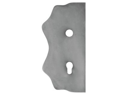 Štít 250x125x3mm s otvory, rozteč 90mm, otvor pro kliku ø 19,5mm, hladký, oboustranný (levý i pravý), pro zámek ZM90/80