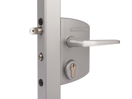 LOCINOX® Zámkový set LAKQ U2 pre profil 30 až 50 mm (kazeta, zámok, hliníkové kľučky, cylindrická vložka), voliteľná farba RAL (Locinox farba ZILV)