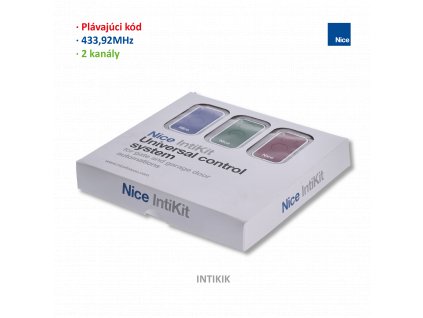 Zvýhodněná sada obsahuje příjmač OX2 a 3x vysílač INTI 2-kanálový, 433,92MHz (INTI2B, INTI2R, INTI2G)