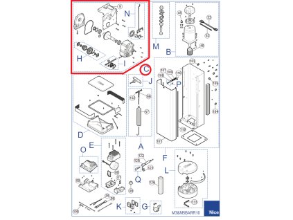 SPAMG279A00 kit převodovky pro M5BAR