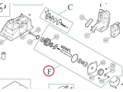 SPAMG233A00 kit hřídele pro ROX600/ 1000